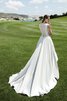 Robe de mariée distinguee discrete de traîne moyenne avec ruban a-ligne - 2