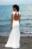 Robe de mariée avec manche courte de sirène col en bateau longueur au ras du sol - 2