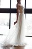 Robe de mariée naturel plissage ruché en tulle jusqu'au sol - 2