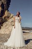 Elegante Vestido de Novia de Corte-A de Encaje Adorno de Espalda con ojo de cerradura - 2