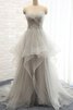 A linie Herz-Ausschnitt Schaufel-Ausschnitt Modern romantisches Brautkleid mit Rüschen - 1