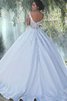 Abito da sposa in pizzo onorevole elegante radiosa shiena sheer senza maniche - 2