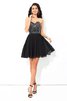 Prinzessin Normale Taille Mini Cocktailkleid mit Pailletten mit Reißverschluss - 5