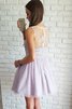 Abito Homecoming A-Line Senza Maniche in Pizzo Corto in Tulle - 2