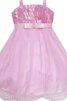 Abito da Cerimonia Bambini Senza Maniche in Organza con Piega A-Line Conotta - 1