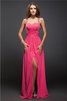 Robe de bal longue grandes bretelles de tour de ceinture empire en chiffon maillot - 1