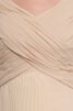 Reißverschluss Chiffon A-Linie bodenlanges langes Brautmutterkleid mit gekappten Ärmeln - 4