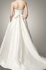 Abito da Sposa con Nastro con Perline con Fiocco Cerniera A-Line in Taffeta - 2