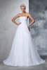 Abito da Sposa Classico Lusso Senza Maniche Lunghi con Applique - 1