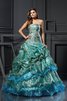 Robe de quinceanera officiel de col en cœur manche nulle appliques de mode de bal - 1