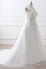 Abito da sposa con perline splendente a-line naturale a sala con applique - 2