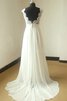 Queen Anne Chiffon Strand extravagantes Brautkleid mit Gürtel mit Bordüre - 2