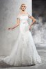 Abito da Sposa Stravagante Lunghi Moderno Tubino con Applique - 1