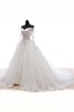 Abito da Sposa in Tulle in Organza in Pizzo Cuore Naturale in pizzo - 3