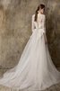 Abito da Sposa A-Line stravagante conservatore in Pizzo con Tre Quarti Lunghezza Maniche moda - 2