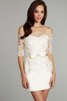 Robe de mariée décontracté naturel en satin dos nu col en forme de cœur - 5