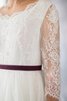 Robe de mariée en organza longueur au ras du sol ceinture en étoffe a-ligne avec ruban - 4