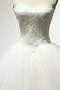 Abito da Sposa Senza Maniche in pizzo radiosa Coda A Strascico Cappella in Tulle Naturale - 3