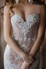 Robe de mariée romantique sexy de traîne courte de col en cœur en dentelle - 5