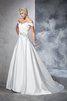 Abito da Sposa Ball Gown con Increspato in Taffeta Fuori dalla spalla Senza Maniche - 4