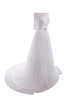 Robe de mariée officiel multi couche bustier de plissé boutonné en 3/4 manche - 4