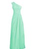 Robe demoiselle d'honneur luxueux naturel fermeutre eclair jusqu'au sol en chiffon - 1