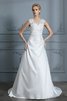 Robe de mariée décolleté dans le dos a-ligne rêveur longue officiel - 4