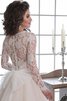 Abito da Sposa con Nastro A-Line sogno in Pizzo Elegante con Bottone - 4