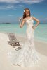 Ärmellos Strand Herz-Ausschnitt bodenlanges luxus Brautkleid mit Rücken Schnürung - 1