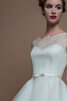 Robe de mariée vintage plissage naturel manche nulle a-ligne - 4