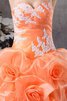 Duchesse-Linie Herz-Ausschnitt Quinceanera Kleid mit Blume mit Applikation - 7