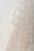 Robe de mariée courte naturel a-ligne brodé avec mousseline - 5