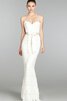 Abito da Sposa in Pizzo Ball Gown con Fusciacca Naturale con Nastro Spazzola Treno - 4