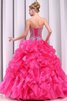 Abito Quinceanera Ball Gown Senza Maniche Naturale con Perline Moderno senza strap - 6