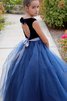 Verlockend Prinzessin Reißverschluss Blumenmädchenkleid mit Schleife aus Tüll - 2