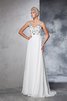 Robe de mariée luxueux avec sans manches v encolure de traîne courte en chiffon - 7