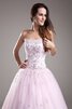 Duchesse-Linie Organza Perlenbesetztes Quinceanera Kleid aus Tüll ohne Träger - 4