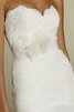 Robe de mariée avec ruban de traîne courte ceinture ligne a avec sans manches - 4