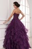 Abito dal Dolce Sedici A-Line Cuore con Perline in Organza con Increspature Ball Gown - 6