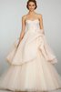 Abito da Sposa Schiena Nuda in Tulle Ball Gown con Stropicciato Cuore Senza Maniche - 1