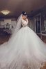 Abito da Sposa Coda A Strascico Corto in Tulle Elegante Vintage Ball Gown - 2