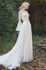 Robe de mariée longueur au ras du sol exquis fermeutre eclair textile en tulle longue - 1