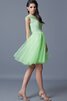 Abito Homecoming in Tulle decorato Lupetto A-Line con Perline con Piega - 4