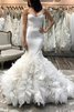 Robe de mariée de traîne moyenne ruché mode longue romantique - 1