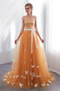 Robe de bal en salle splendide cordon textile en tulle modeste - 1