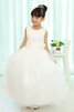 Robe de cortège enfant longue ligne a col u profond avec fleurs en organza - 1