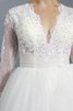 Abito da Sposa Moderno sogno con Piega retro Coda A Strascico Corto A-Line - 3