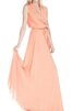 Robe demoiselle d'honneur femme branché romantique longueur au ras du sol ruché avec chiffon - 1