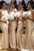 Etui Gericht Schleppe Meerjungfrau Stil Reißverschluss Brautjungfernkleid mit offenen Rücken - 1