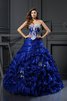 Robe de quinceanera cordon jusqu'au sol appliques textile en tulle de mode de bal - 1